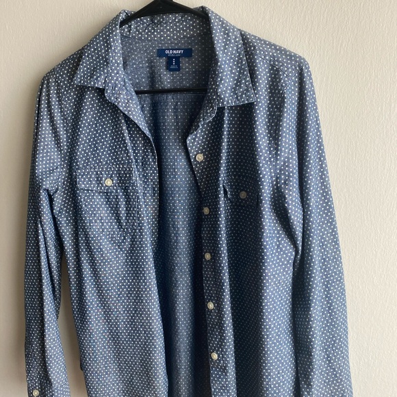Old Navy Button Up-Polka Dot - Picture 1 of 4